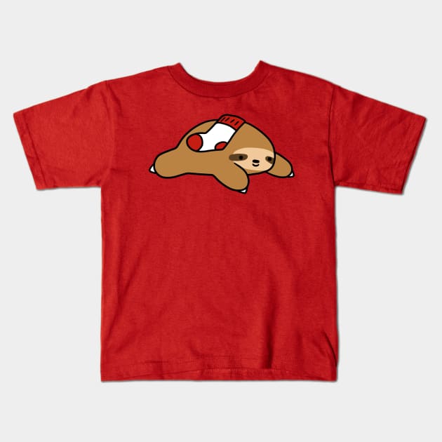 Sock Sloth Kids T-Shirt by saradaboru